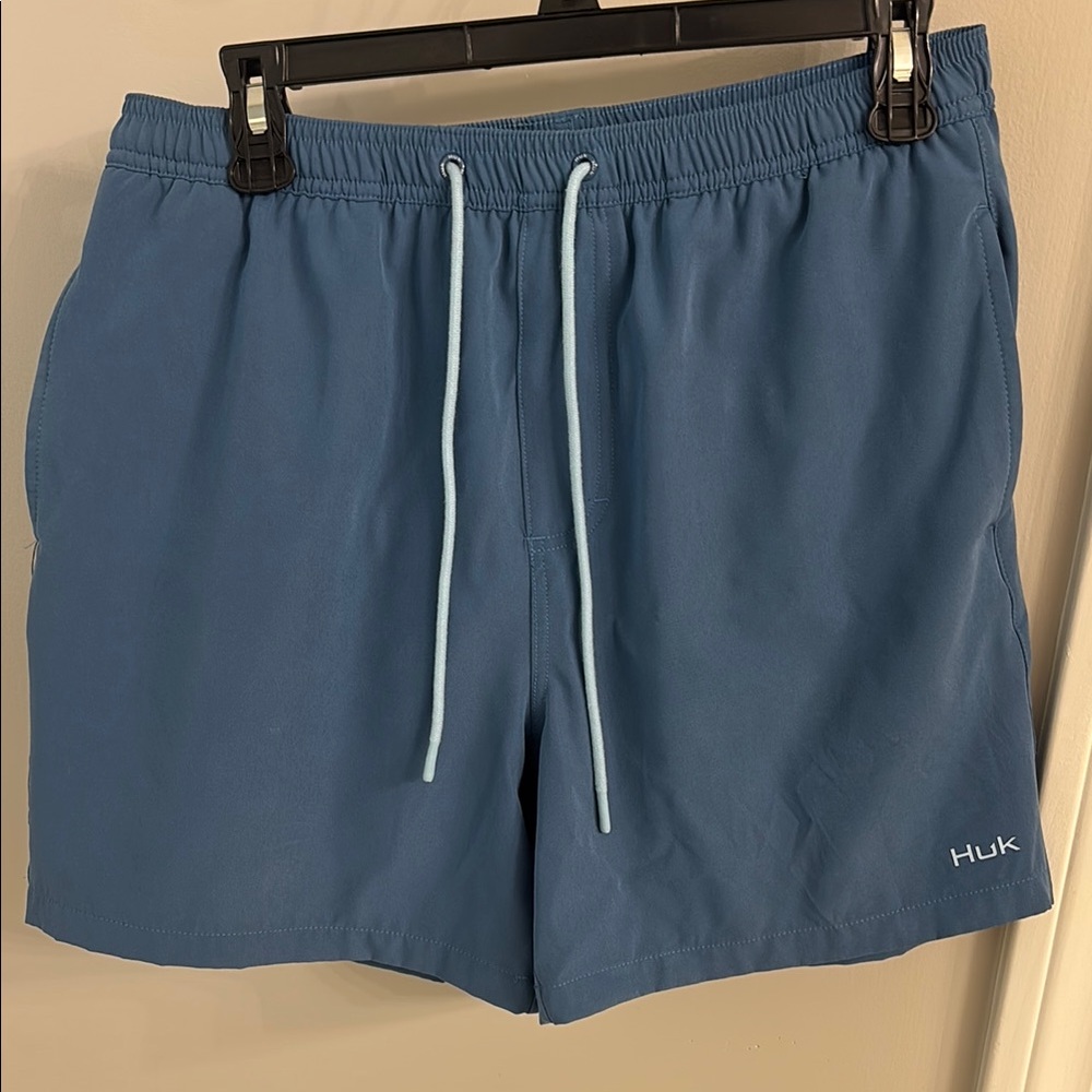 Huk Men's Ocean Blue Swim Trunks